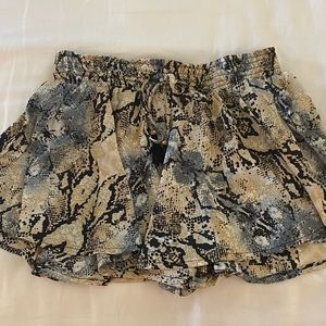 RAGA Snakeskin Flowy Shorts